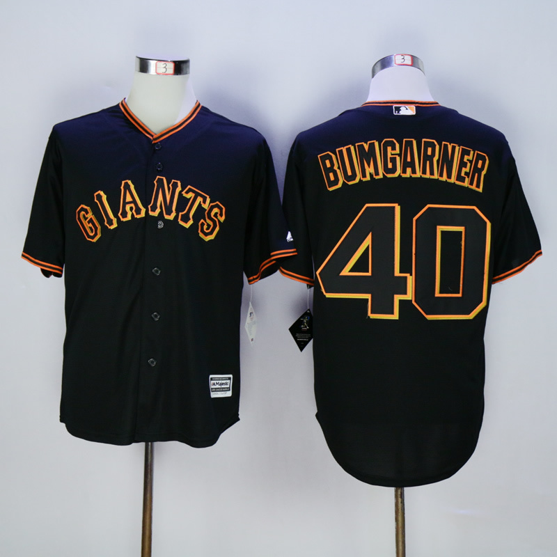 Men San Francisco Giants 40 Bumgarner Black MLB Jerseys